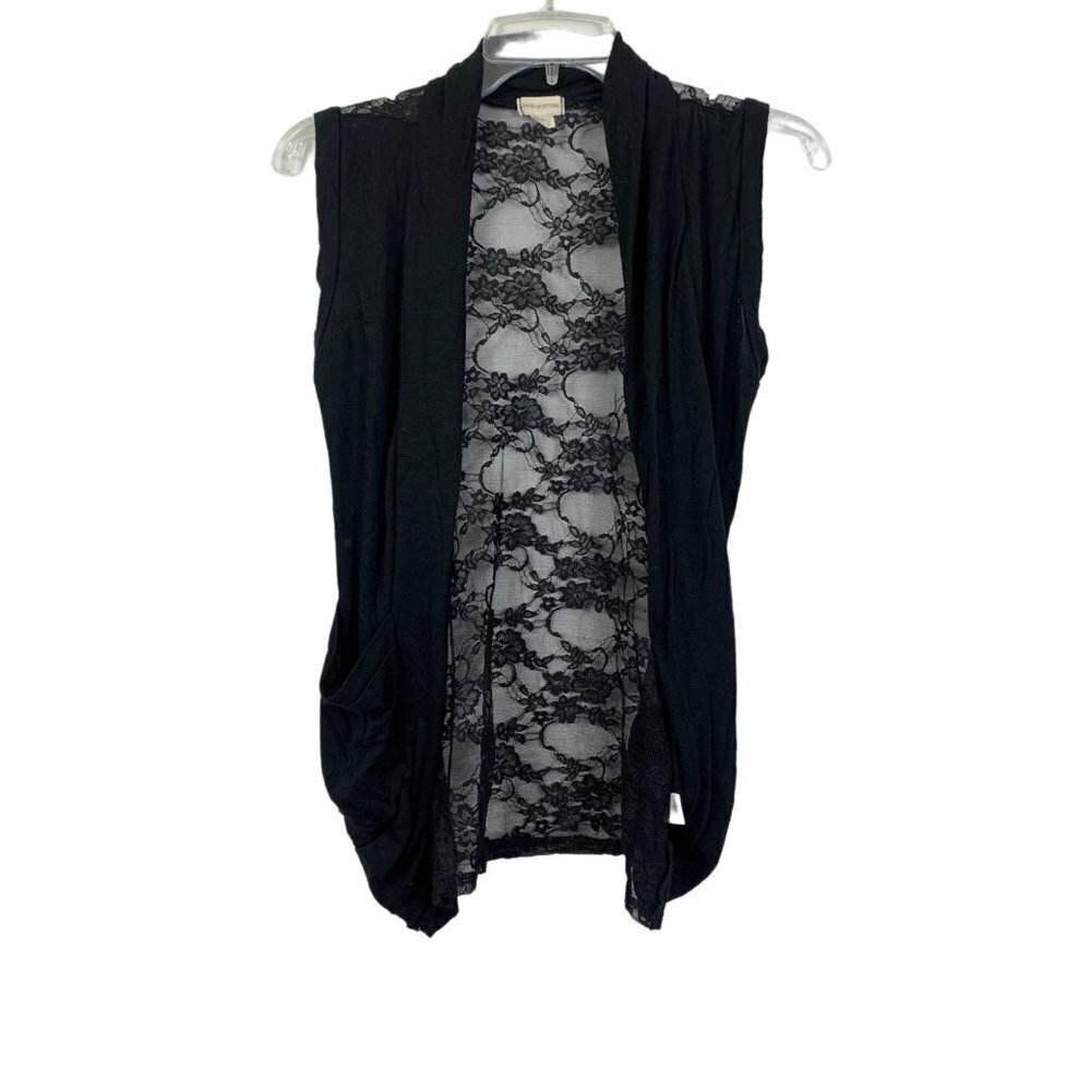 Zenana Outfitters Women's Lace Back Sleeveless Cardigan